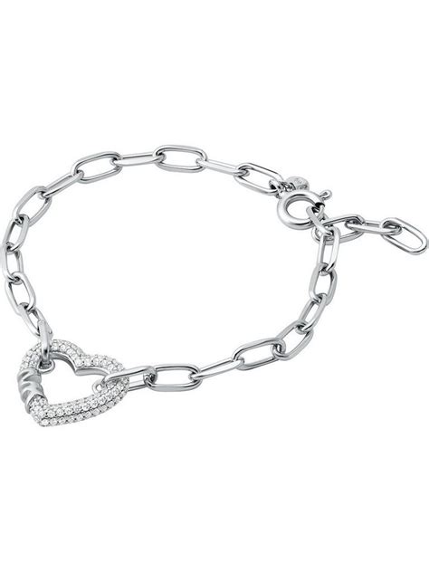 Michael Kors Damen Armband Herz aus 925er Silber, 